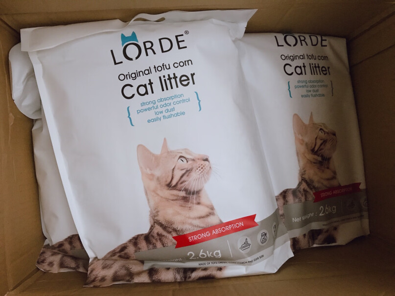 LORDE里兜纯豆腐砂除尘款猫砂豆腐猫砂除味低尘可冲厕所2.6kg×6袋这个有甲醛吗？