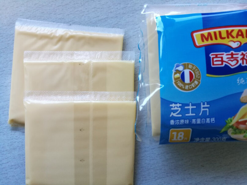 百吉福（MILKANA） 芝士片奶酪 原味 300g300克29.8，这个款式有几包？