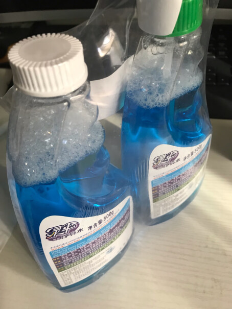 绿伞玻璃清洁剂500g*2瓶浴室玻璃清洗剂需要泡多长时间？
