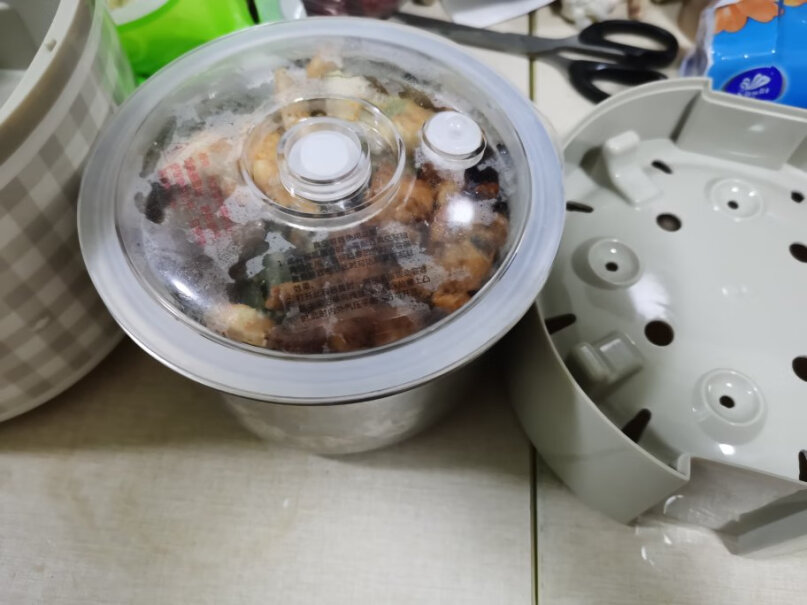 小熊电热饭盒2L双层热饭神器不锈钢内胆上班族保温有塑料味吗？
