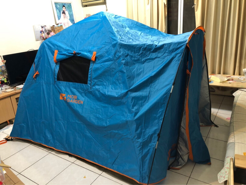 牧高笛家庭用大空间全自动野露营3-4人速开搭建双层帐篷防紫外线吗？