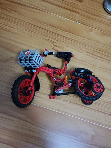 积木科技拼装车模儿童玩具自行车摩托跑车越野车男孩礼物儿童单车我买的这个少零件。怎么办？
