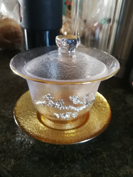 盖碗容山堂华璃镶锡玻璃盖碗茶杯优缺点分析测评,好不好？