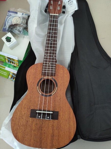 竹霖生ukulele尤克里里乌克丽丽21英寸棕色初学民谣小吉他品的音准么？