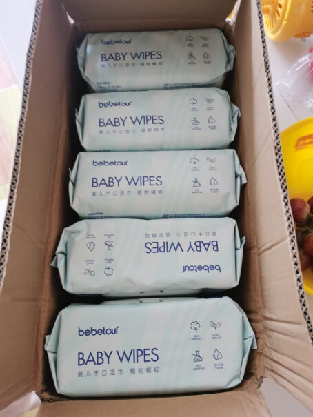 BEBETOUR湿巾新生儿手口湿巾质量测评报告：蓝盖80抽*5包真的不好吗？
