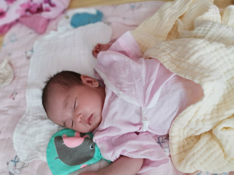 全棉时代婴儿衣服纯棉和尚服宝宝新生儿短款纱布和袍2件4个月可以穿不？