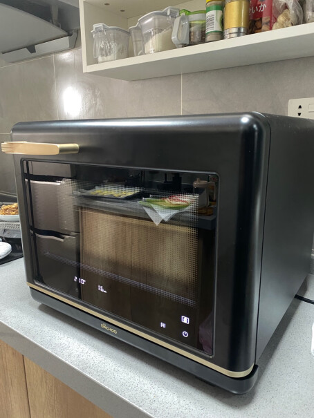 大厨大容量台式蒸烤箱一体机家用珐琅黑色好看吗？