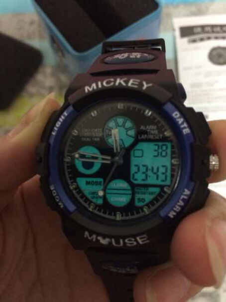 迪士尼防水夜光儿童手表男孩黄色米奇电子表为什么我的手表不可以调时间？