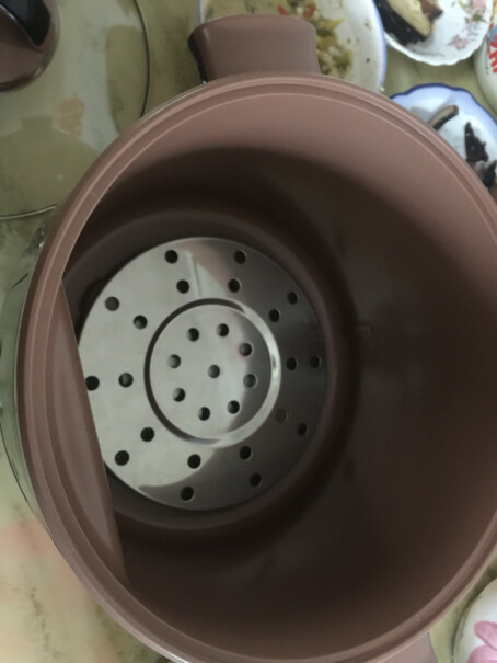 小熊电炖锅紫砂锅隔水炖盅家用白瓷大容量煲汤煮粥燕窝锅内是塑料的吗？