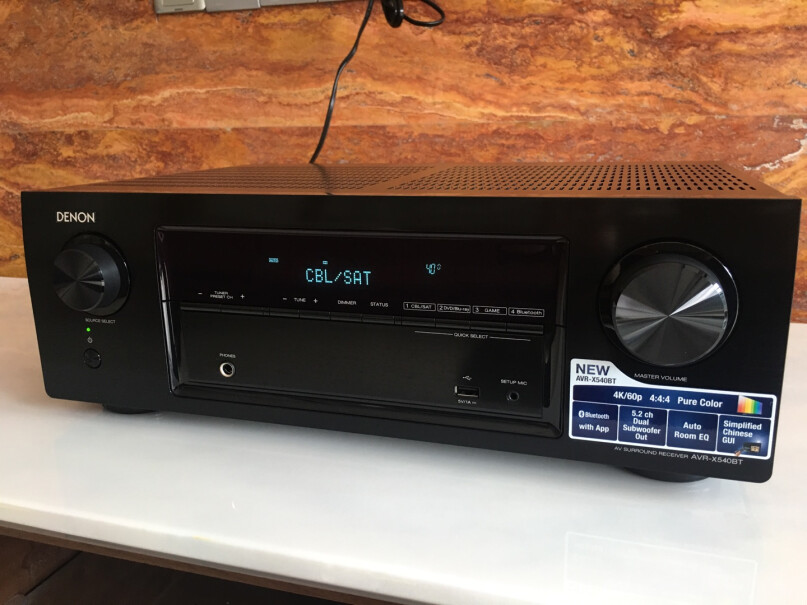 天龙AVR-X540BT音响这款功放能接Sony家庭影院3欧姆的两对音箱吗？