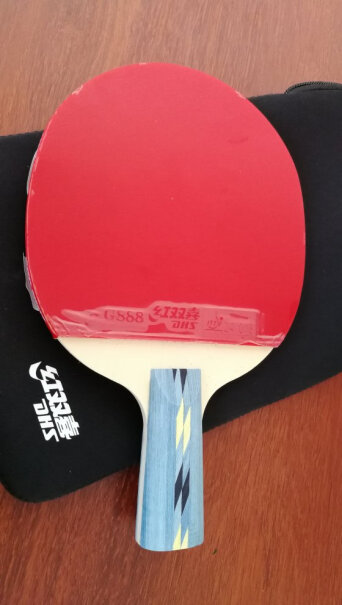 乒乓球拍红双喜DHSE-E206直拍双面反胶乒乓拍健身型评测哪款功能更好,究竟合不合格？
