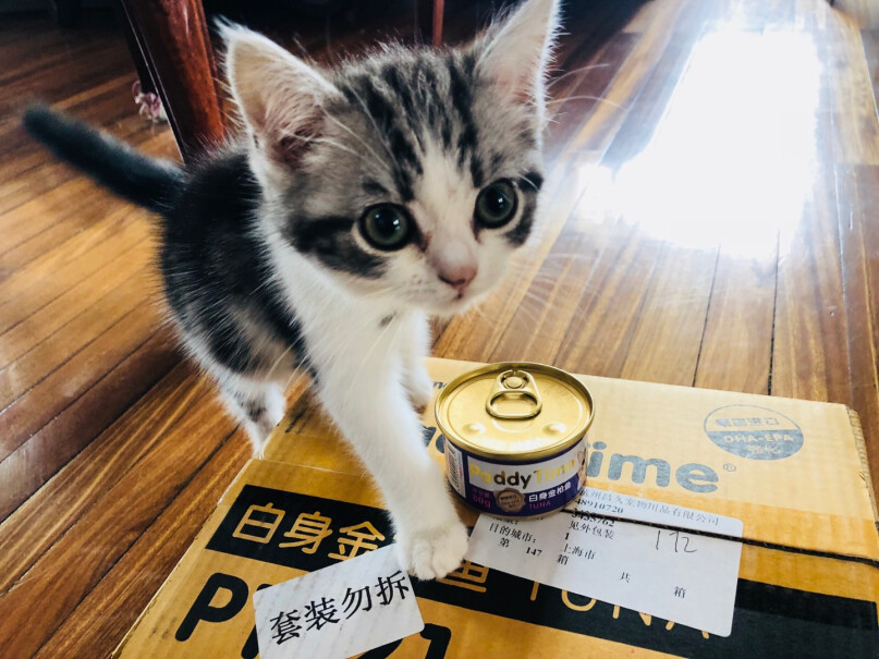 泰国进口最宠猫罐头80g*24罐白身金枪鱼+鸡胸肉啫喱款请问盐分占多少，图里找不到？