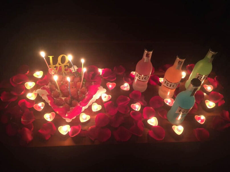 香薰蜡烛鸿迪生日装饰浪漫表白求婚布置无烟无味铝托心形蜡烛评测哪款值得买,最新款？