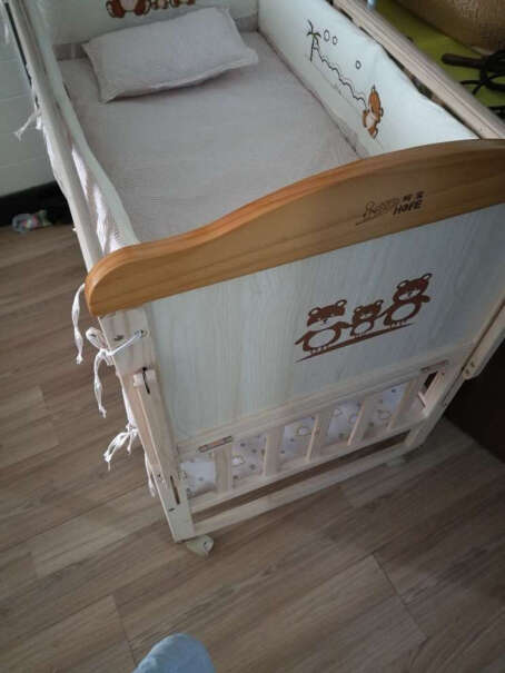 婴儿床呵宝婴儿床实木环保无漆新生儿bb宝宝幼儿摇篮床功能评测结果,3分钟告诉你到底有没有必要买！