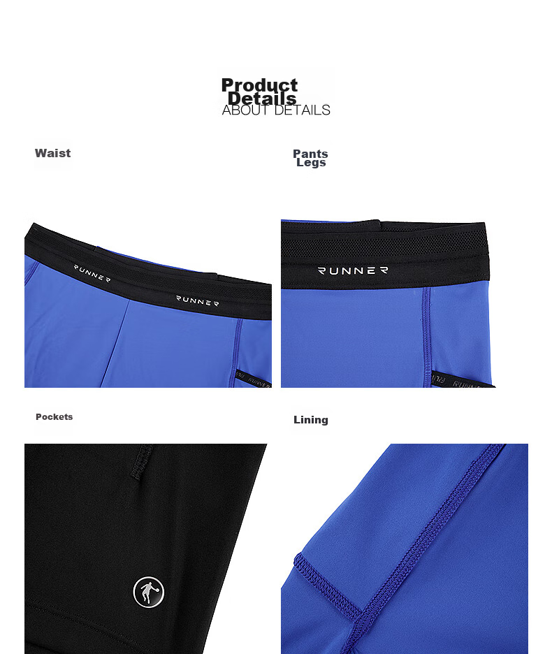 QIAODAN Men's Shorts, Semi-Elastic Sports Pants, Professional Tight-Fitting Marathon Running Five-Point Shorts, Elastic Compression Pants 7