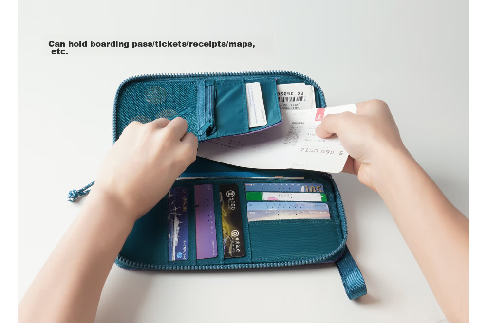 M Square RFID Anti-Theft Passport Holder Travel Document Organizer Large Capacity Protective Case Portable for Abroad 7