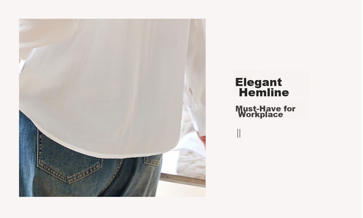 Chushen Thin Long-Sleeve Blouse for Women, Stylish Faux Two-Piece Striped Casual Shirt Top S13QC2942 6