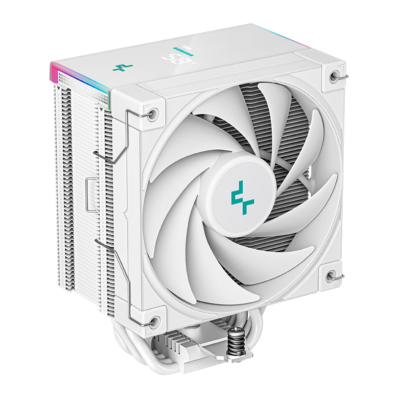 DEEPCOOL Ice Cube 500S Digital Display White Air-Cooled CPU Cooler (Temperature Display, 5 Heat Pipes, Colorful Top Cover, Matrix Fins, AK500S DIGITAL WH)