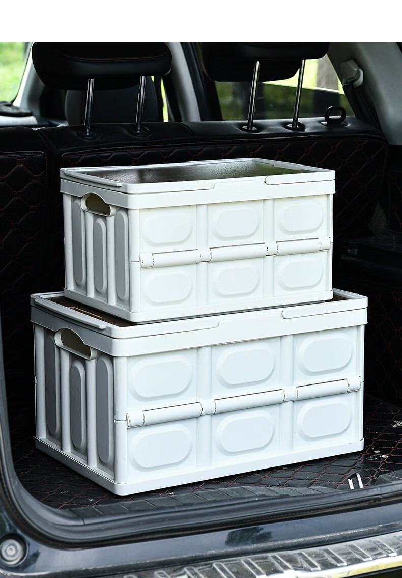 Huashi Car Storage Box, Trunk Organizer, Outdoor Camping Folding Box, Portable Wooden Lid Car-Mounted Handheld Versio 8