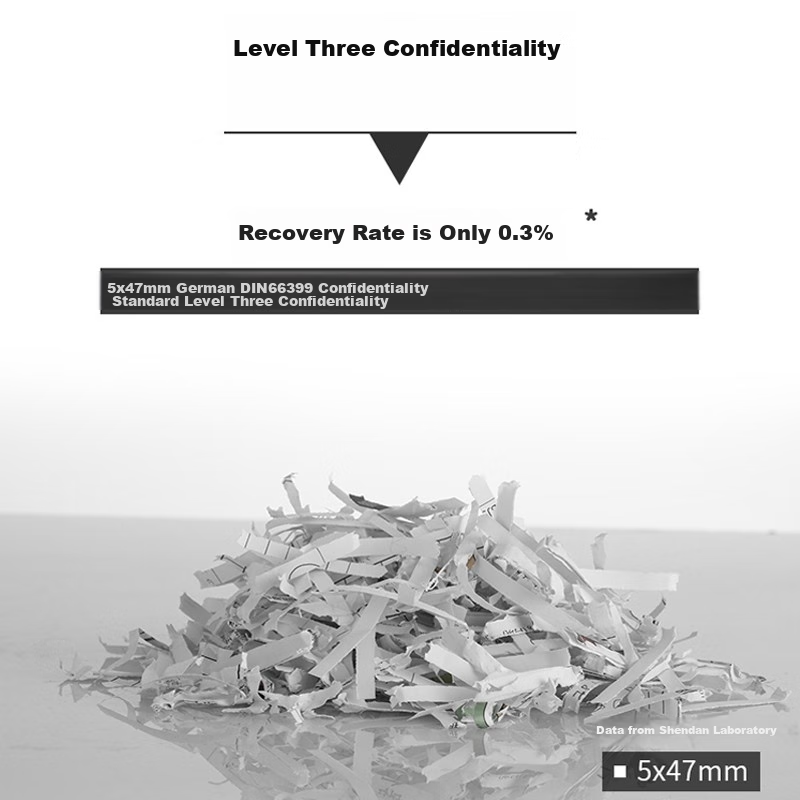 AURORA Level 3 Confidential Personal Desktop Paper Shredder (4 Sheets Per Pass, 5 Minutes Continuous Operation, 5L Capacity, Can Shred Cards) AS049