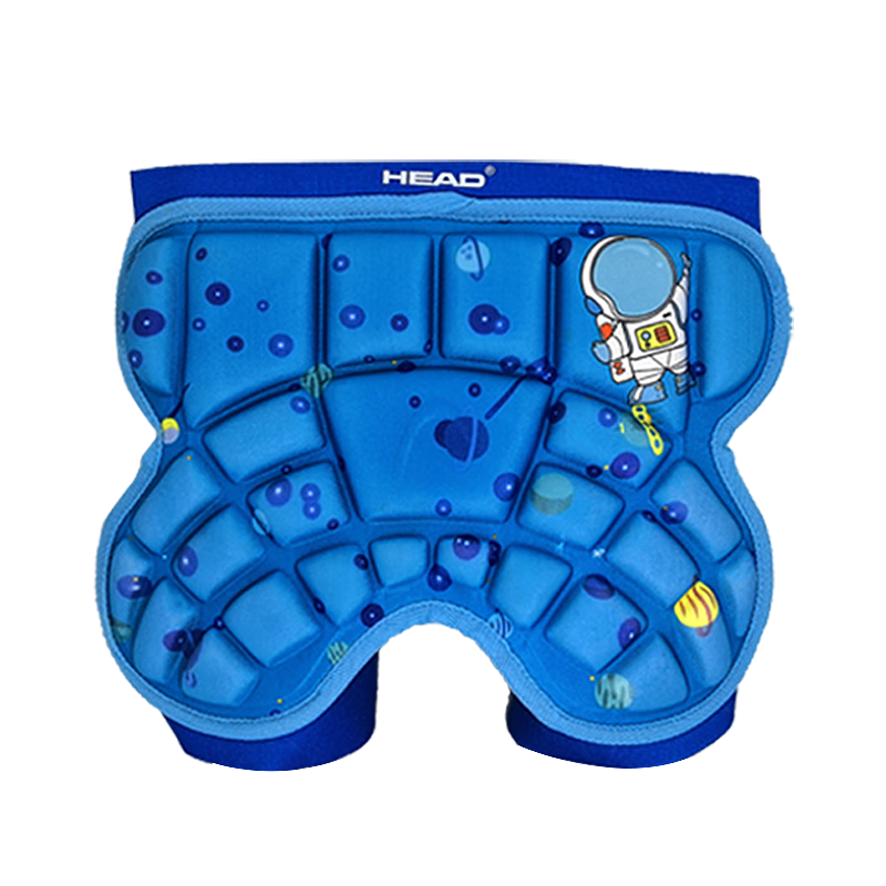 HEAD Roller Skating Protective Gear Children's Anti-Fall Pants, Inline Skating Hip Pads, Skateboarding And Ice Skating Buttock Pads, Blue Small Size