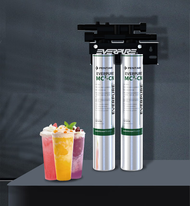 Everpure Coffee Shop/Milk Tea Shop/Chinese Restaurant Water Purifier 3.3L/min 3300L Dual High Flow FreshDrink2-MC2 Simple Model 17