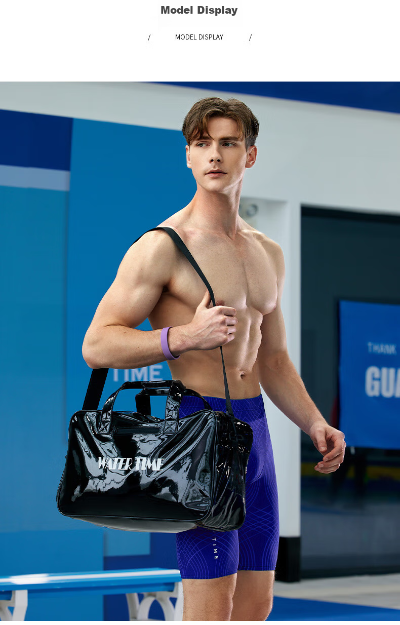 WATERTIME Swimming Bag with Dry And Wet Separation for Men And Women, Fitness Bag, Swimwear Storage Waterproof Bag, Beach Backpack, Flowing Silver 13