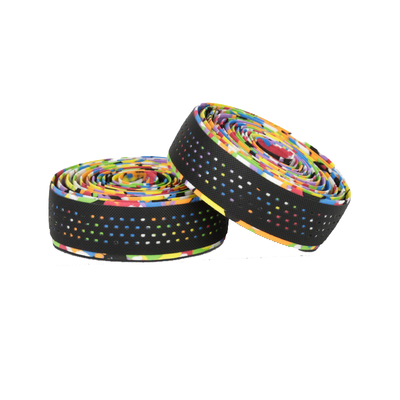 BIKEBROS Bicycle Handlebar Tape, Road Bike Handlebar Tape for Drop Handlebars And Racing Bikes, Breathable Non-Slip Shock-Absorbing Sweat-Absorbing PU Leather Handlebar Wrap Tape Binding Tape, Colorful