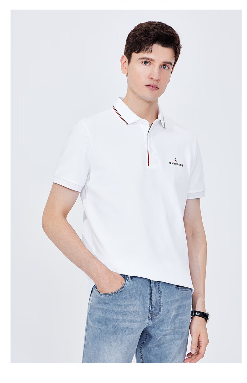 Navigare Men's Sweat-Free Short-Sleeve Commuter Casual Polo Shirt with Collar, 1325524566 13