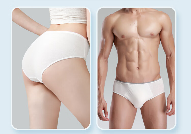 Xinqin Disposable Men's Underwear, Daily-Use, Pure Cotton, No-Wash Boxed, Starry Sky Series, Mid-Rise, XL Size, 5-Pack 32