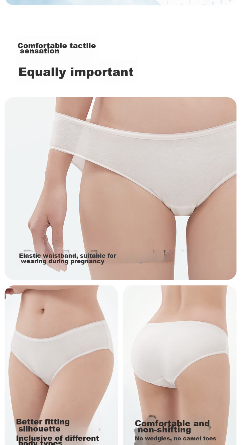 MINISO 7-Pack All-Cotton Disposable Underwear for Women *1 Pack Travel Business Trip Daily Disposable Holiday Outfit XL Size EO Sterilized 12