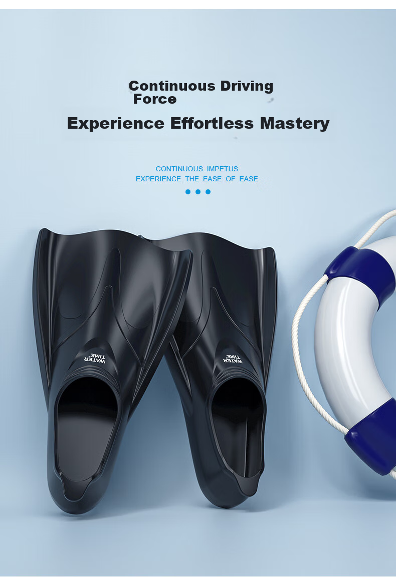 WATERTIME / Shuichuan Swimming Flippers Training Short Flippers Snorkeling Freestyle Adult Children Professional Swimming Equipment XXS 4