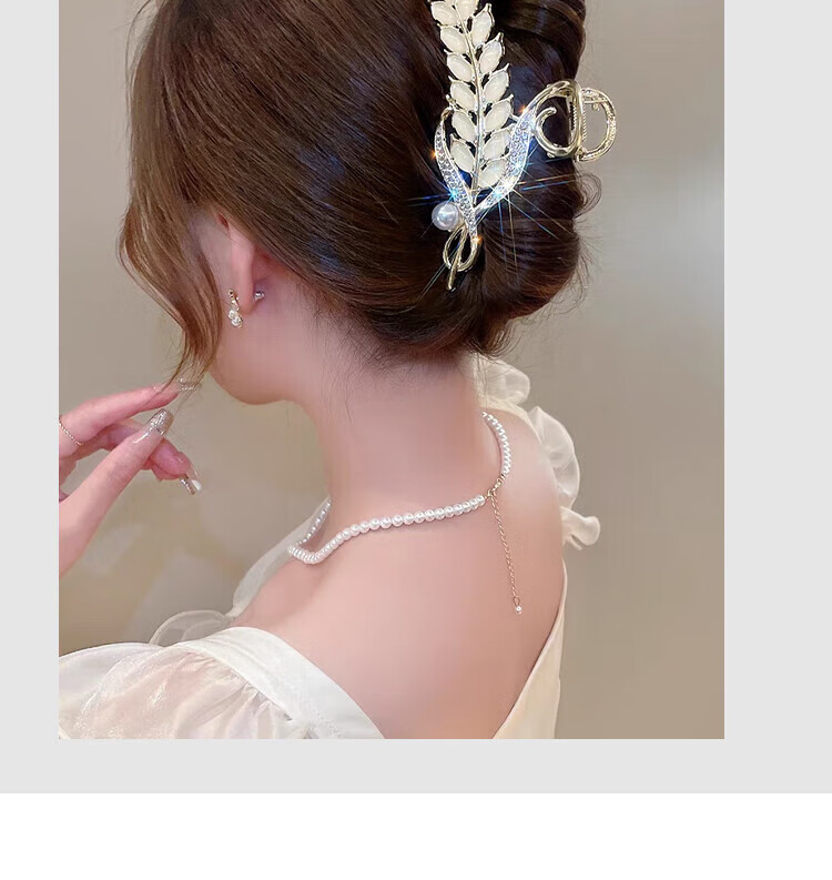 Guna Wheat Ear Hair Clip Back of Head 2026 New Shark Clip Bun Claw Clip Gift Box Birthday Present for Girlfriend Wife 24