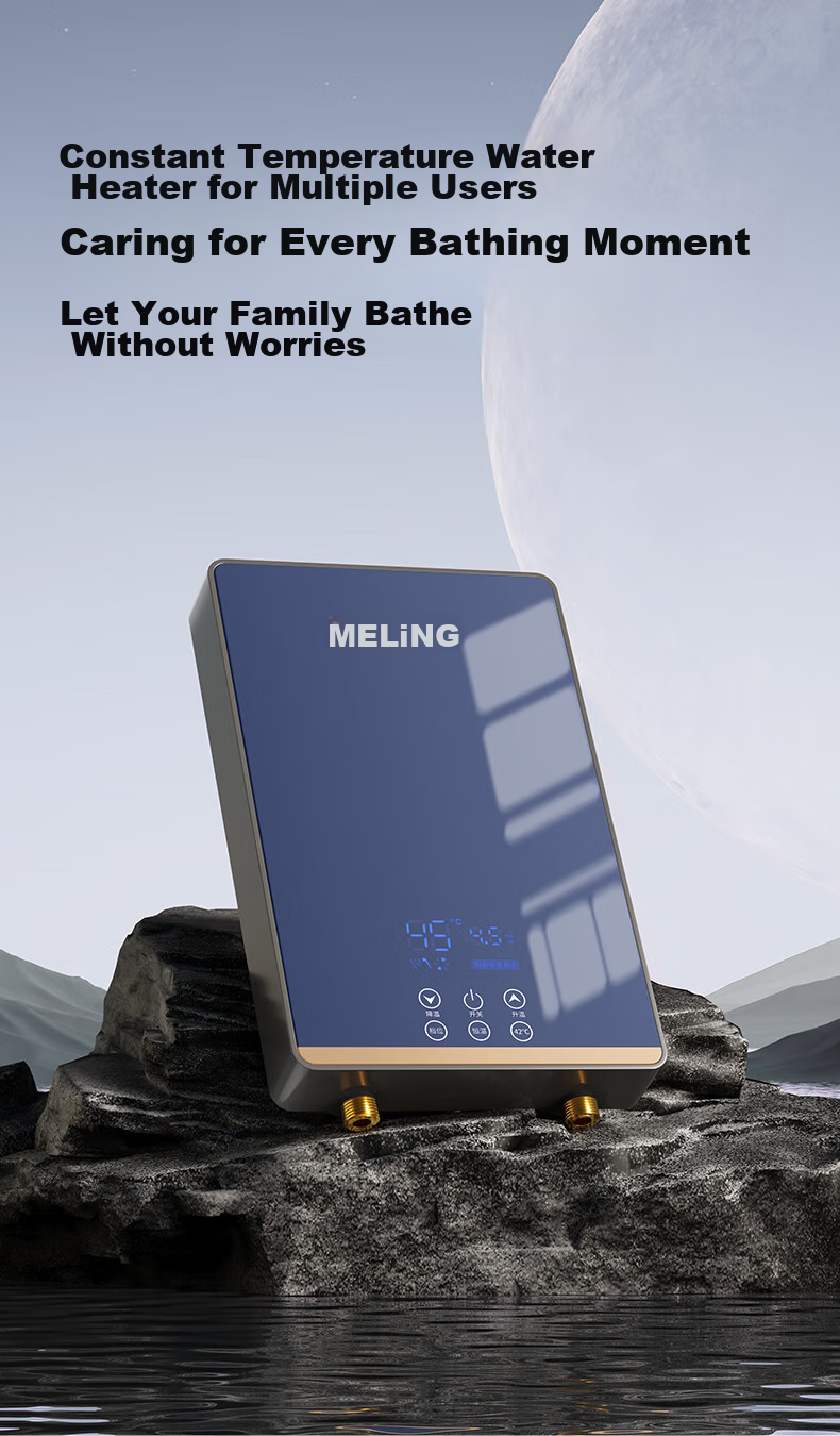 MeiLing Instant Hot Water Heater Mini Kitchen Treasure Fast Heating Household Electric Water Heater 5500W Adjustable Temperature Bathroom/rental House Shower No Storage Water Heater MJR-DC5550S 2