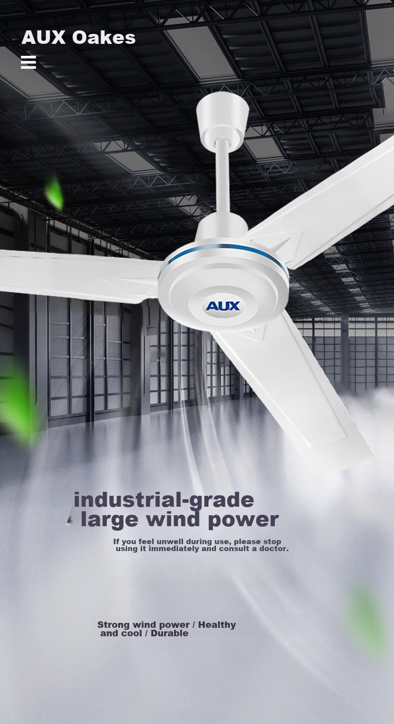 AUX Ceiling Fan / Electric Fan / 1400mm Ceiling Fan / Flush Mount Fan / AC Fixed Frequency Ceiling Fan / High Air Volume Fan / 360-Degree Rotating Fan FD-140R 1