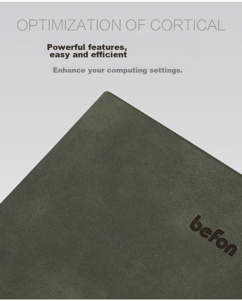 Befon A6 Business Leather Notebook, Portable Journal, Vintage Diary, Student Record Book, Office Stationery, Black And Orange Color 3716 9