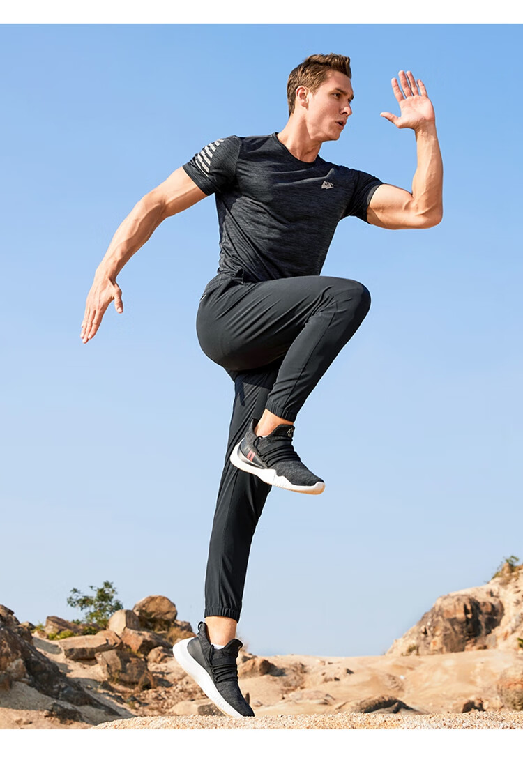 Jordan Men's Short Sleeve T-Shirt Thin Quick-Dry Sports Round Neck Ice Silk Casual Running Fitness Top 8