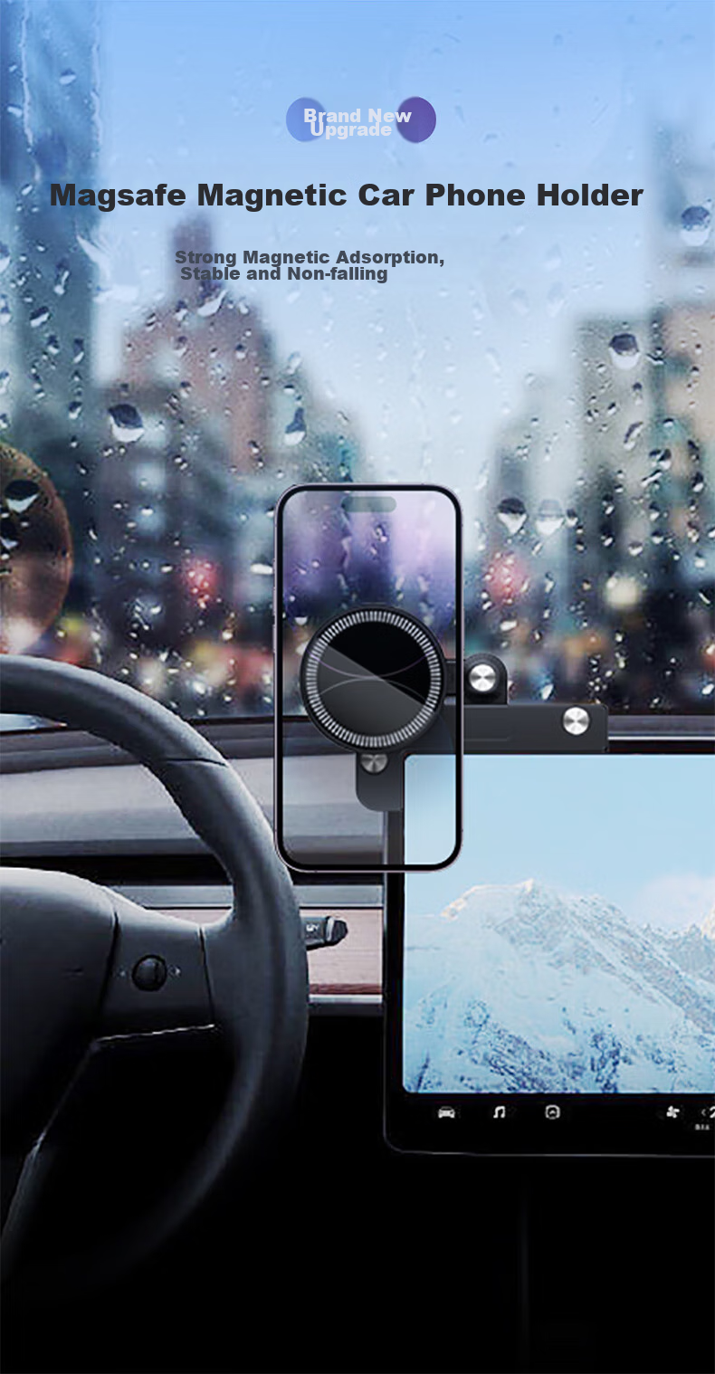 KOOLIFE Car Phone Holder, Tesla Model 3/Y Magnetic Navigation Mount, Specially Designed for Large Screens of New Energy Vehicles 1