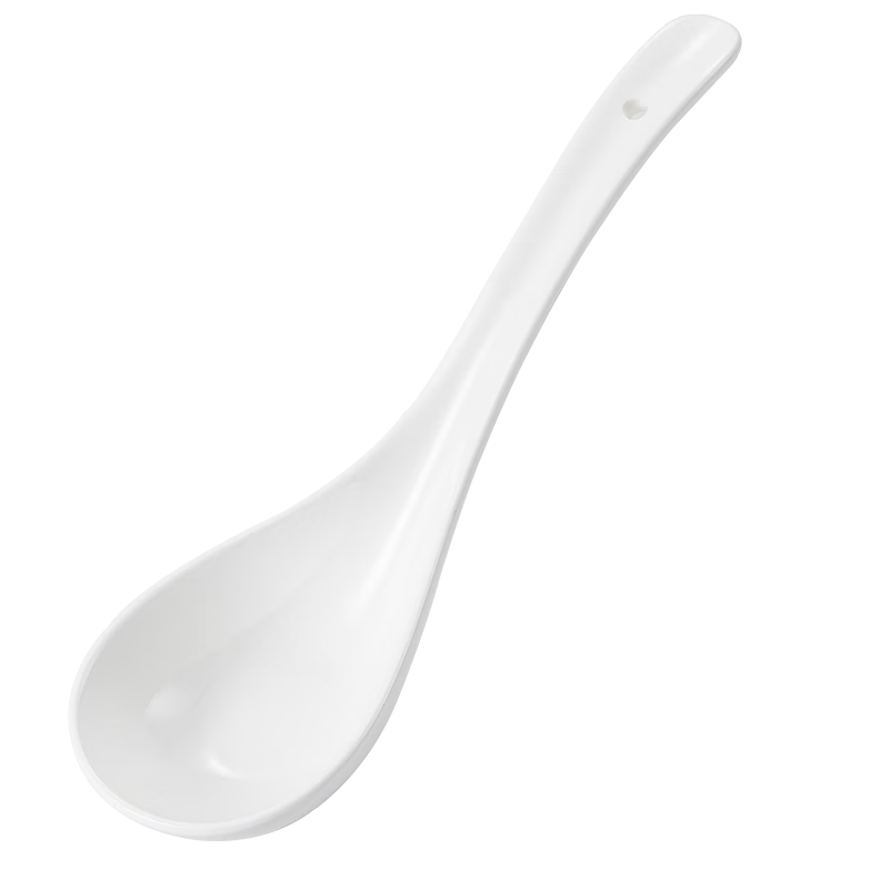 MAXCOOK Ceramic Soup Spoon Rice Spoon Japanese Style 9-Inch White MCCU5176 Single Pack