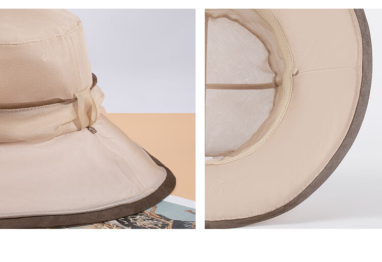 Shanghai Gushi Silk Hat for Women, Summer Mulberry Silk UV Protection Fisherman Hat, Foldable Wide Brim Sun Hat, Mother's Day Gift 8