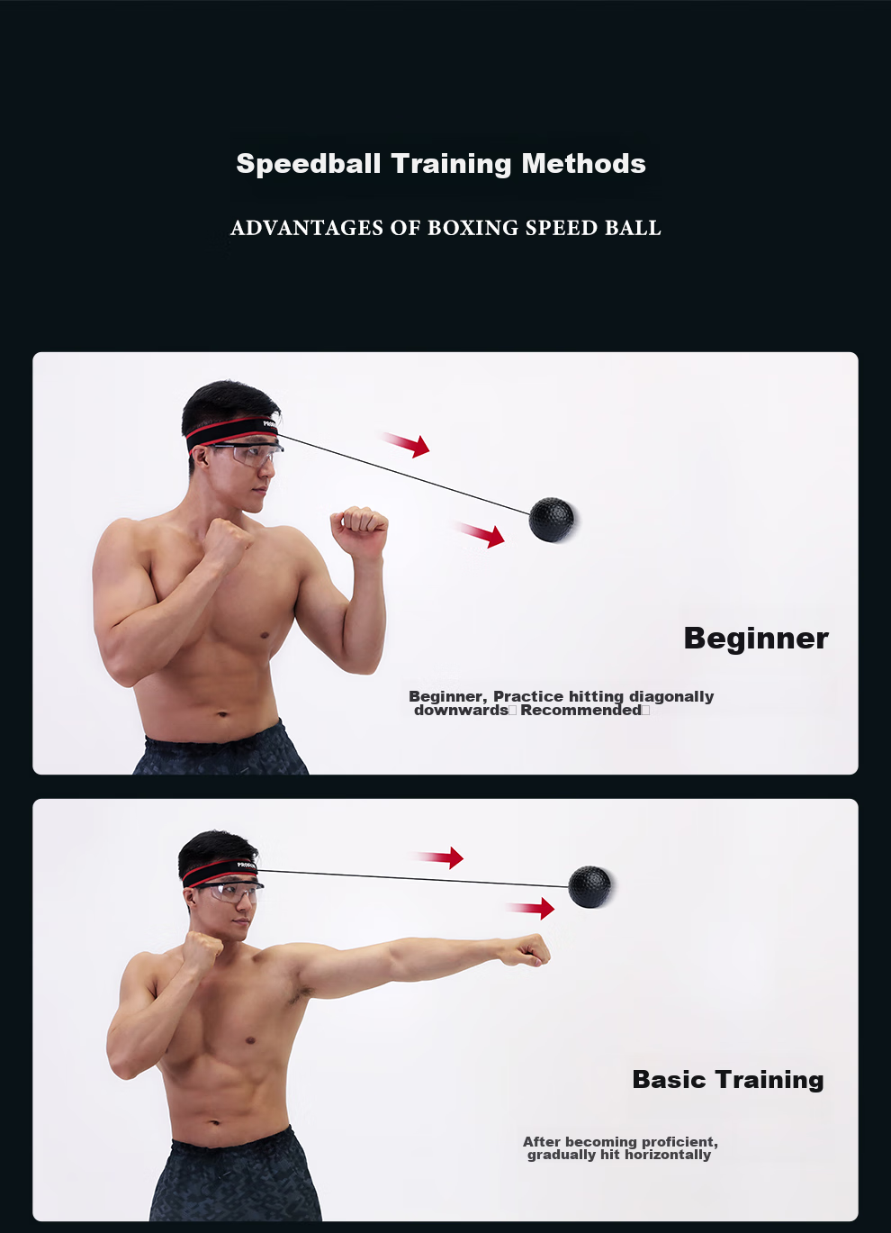 PROIRON Puli'ai Boxing Speed Ball Reaction Ball Training Device Head-Mounted Rebound Children's Boxing Trainer 3-Ball Model 5