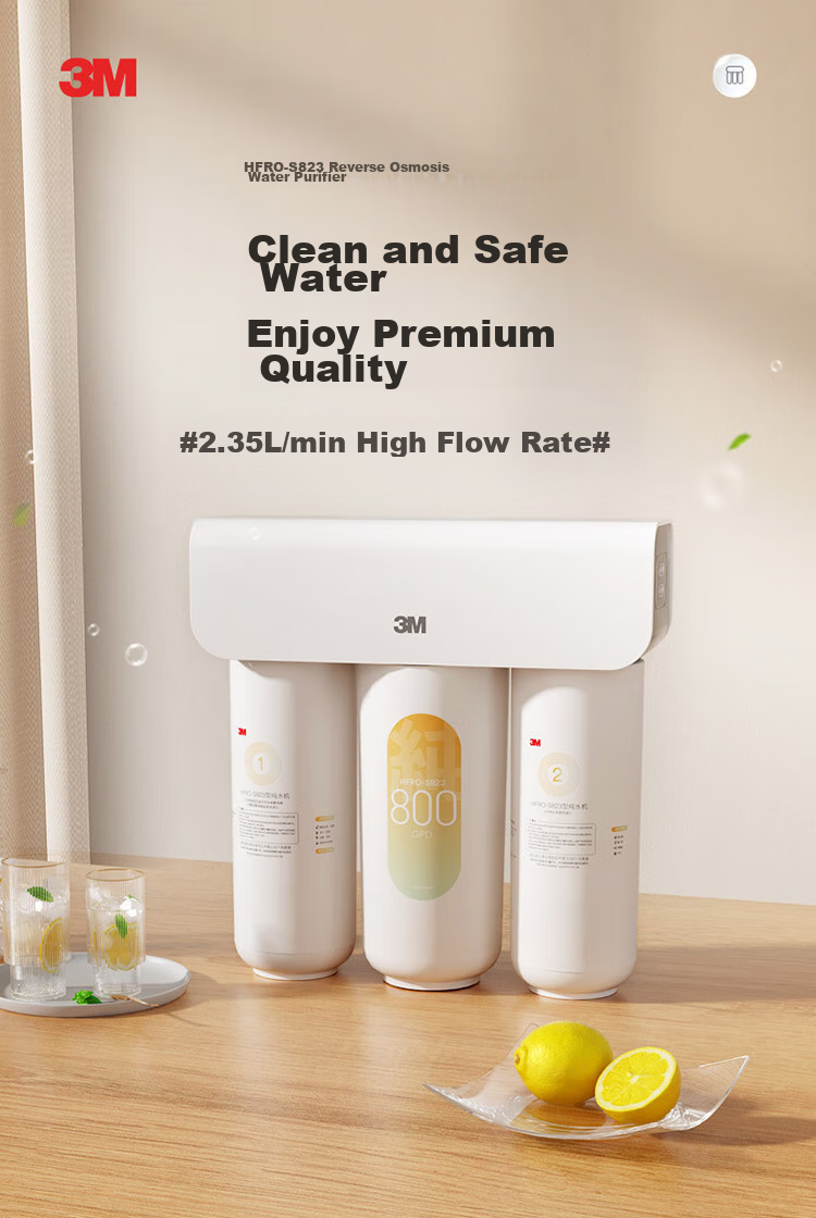 3M Water Purifier, Household Drinking Water Machine, Direct RO Reverse Osmosis Under-Sink Filter, 700G Large Flow Rate 1.84L/min, Home Pure Water Machine, Pengpai 2.0 Series HFRO-S725 1