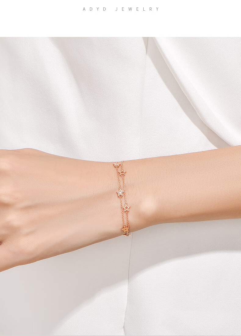 Love Promise Luxury High-End Starry Double-Layer Silver Bracelet for Women Niche 2025 New 520 Valentine's Day Gift for Girlfriend 4