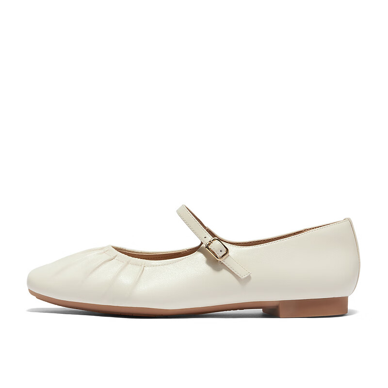 SENDA Mary Jane Shoes for Women, Autumn Style, Same As in Shopping Malls, Soft Upper, Shallow Mouth Flats 4IQ01CQ4 Beige 37