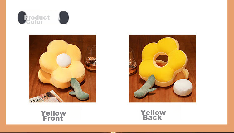 AVIVI Nap Pillow, Elementary School Student Office Nap Aid, Children's Prone Sleeping Pillow, Sleeping Hug Pillow, 30*40 Sunflower Yellow 3
