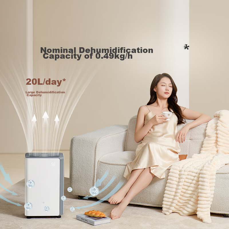 JD Original Dehumidifier for Home Use, 20L/day Dehumidification Capacity, Negative Ion Purification And Disinfection, Quiet Bedroom Dehumidifier, Smart Clothes Dryer