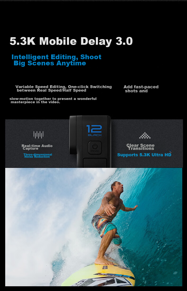 GoPro HERO12 Black Action Camera with Stabilization, Enhanced Battery Life, Waterproof Camera for Vlog, Diving, Skiing Photography And Video Recording [Camera Only + Enhanced Dual Charger + 128GB] 13