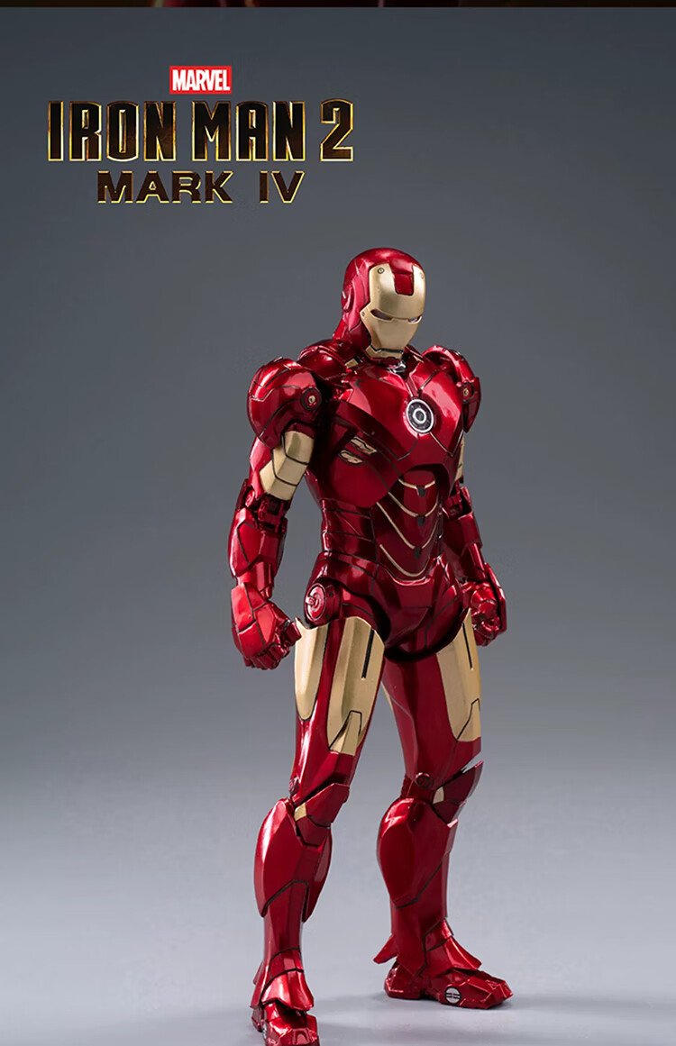 Marvel Iron Man MK4 Action Figure, Articulated Joint Display Model, Birthday Gift for Boys 4