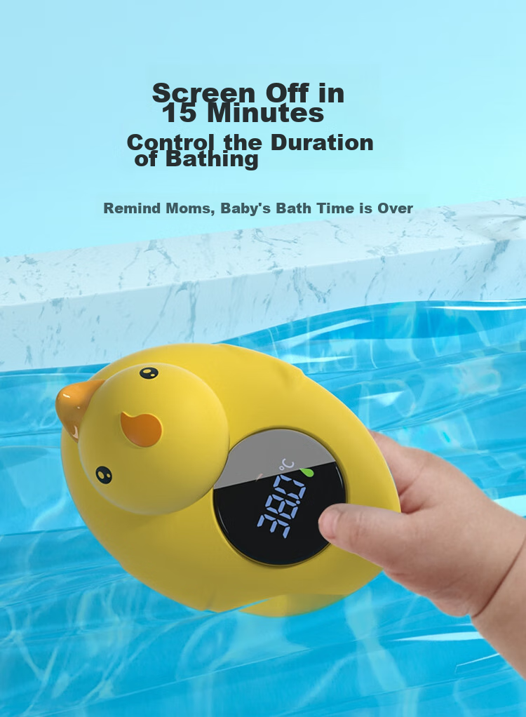 Bangbangzhu Baby Bath Button Battery Water Temperature Meter with Anti-Scalding Reminder, Bath Water Temperature Tester And Burn Prevention, Little Yellow Duck 6