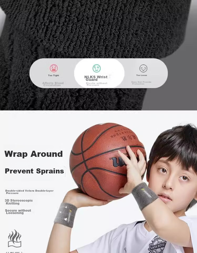 NAILEKESI N Children's Wristband Sports Wrist Sprain Sweat-Absorbing Towel for Girls Volleyball Basketball Badminton Wristband Two Pieces 5